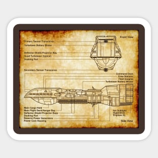 Dreadnaught Parchment Blueprint Sticker